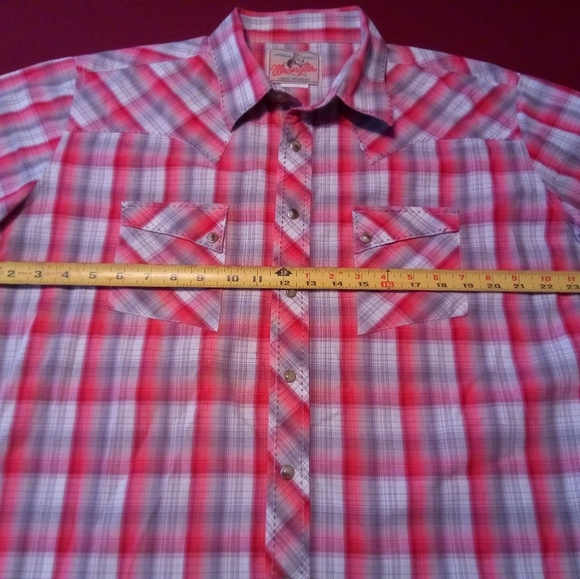 Wrangler Western Pearl Snap • Short Sleeve Men's M - Picture 4 of 4